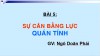 Vật lý 8 - Sự cân bằng lực quán tính